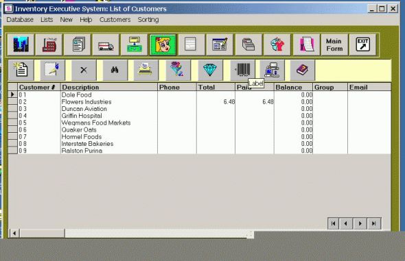 Inventory Executive System Screenshot