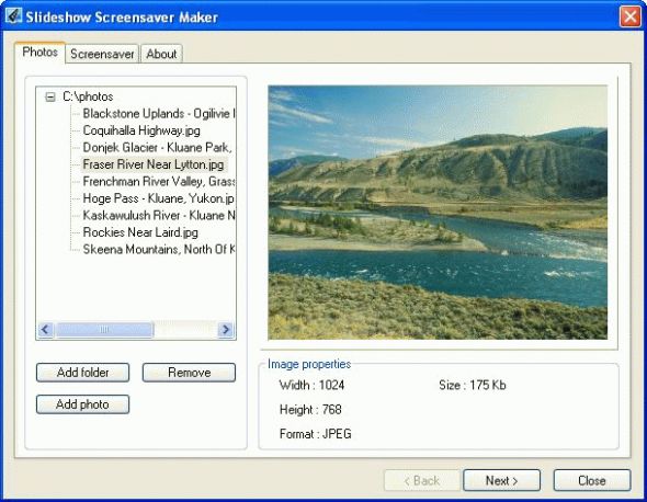 Slideshow Screensaver Maker Screenshot