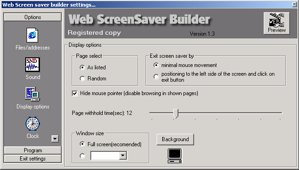 Web ScreenSaver Builder Screenshot