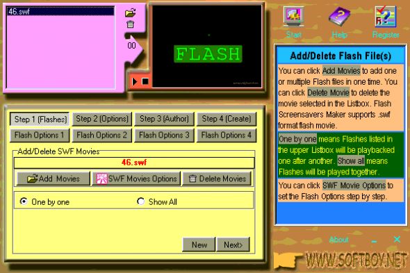 Flash Screensaver Maker Screenshot