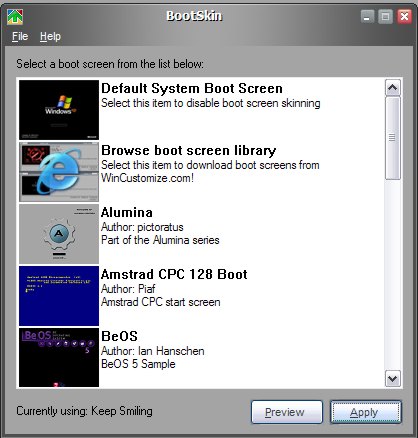 BootSkin Screenshot