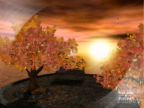 Autumn Sunset - Animated Wallpaper Screenshot