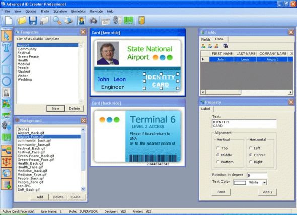 Advanced ID Creator Professional Screenshot