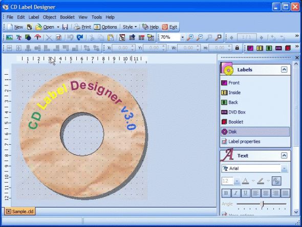 CD Label Designer Screenshot