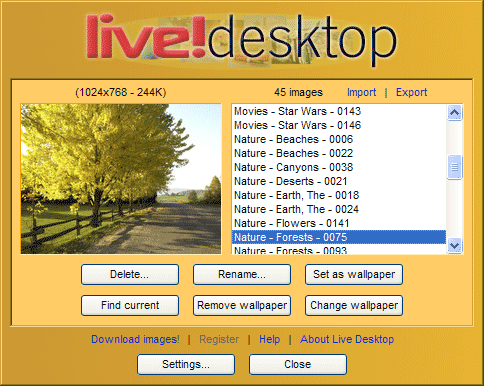 Live Desktop Screenshot