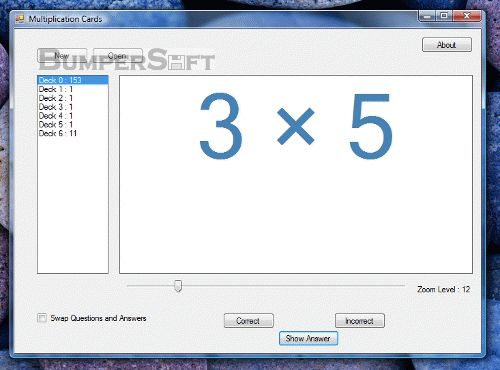Multiplication Cards Screenshot