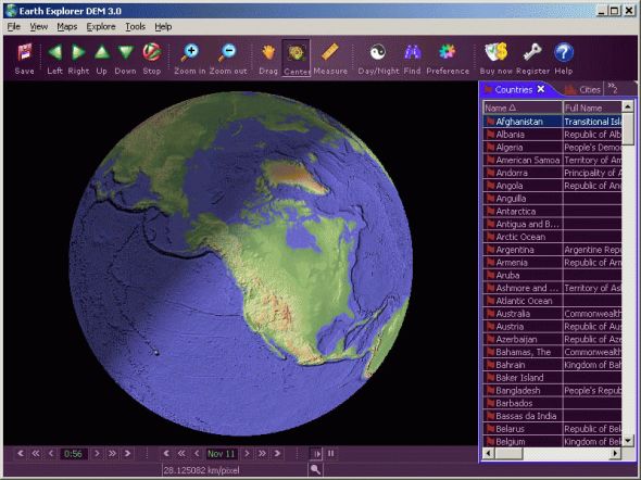 Earth Explorer DEM Screenshot