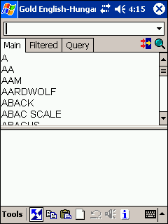 LingvoSoft Free Talking Dictionary English <-> Hungarian for Pocket PC Screenshot