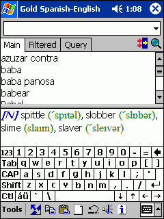 LingvoSoft Free Talking Dictionary English <-> Spanish for Pocket PC Screenshot