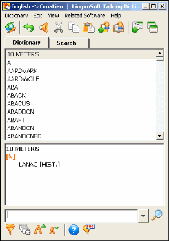 LingvoSoft Dictionary English <-> Croatian for Windows Screenshot