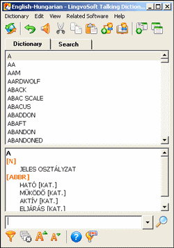 LingvoSoft Dictionary English <-> Hungarian for Windows Screenshot