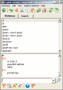 LingvoSoft Dictionary English <-> Latvian for Windows Screenshot