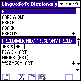 LingvoSoft Dictionary English <-> Polish for Palm OS Screenshot