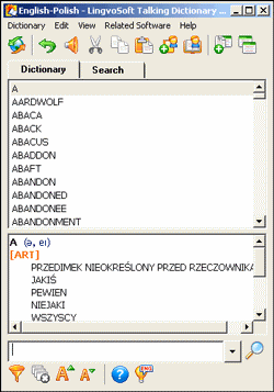 LingvoSoft Dictionary English <-> Polish for Windows Screenshot