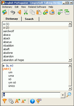 LingvoSoft Dictionary English <-> Portuguese for Windows Screenshot