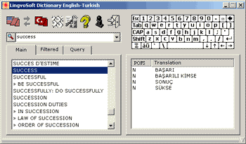 LingvoSoft Dictionary English <-> Turkish for Windows Screenshot