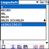LingvoSoft Dictionary German <-> Italian for Palm OS Screenshot