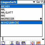 LingvoSoft Dictionary German <-> Polish for Palm OS Screenshot