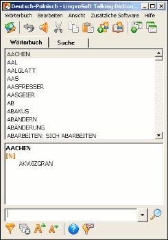 LingvoSoft Dictionary German <-> Polish for Windows Screenshot