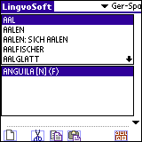 LingvoSoft Dictionary German <-> Spanish for Palm OS Screenshot