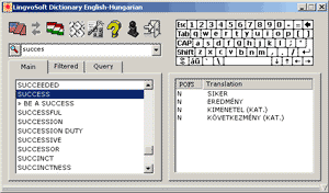LingvoSoft Standard Dictionary English <-> Hungarian for Windows Screenshot