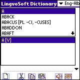 LingvoSoft Talking Dictionary English <-> Albanian for Palm OS Screenshot