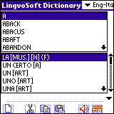 LingvoSoft Talking Dictionary English <-> Italian for Palm OS Screenshot