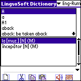 LingvoSoft Talking Dictionary English <-> Romanian for Palm OS Screenshot