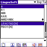 LingvoSoft Talking Dictionary English <-> Turkish for Palm OS Screenshot