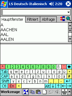 LingvoSoft Talking Dictionary German <-> Italian for Pocket PC Screenshot