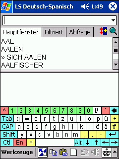 LingvoSoft Talking Dictionary German <-> Spanish for Pocket PC Screenshot