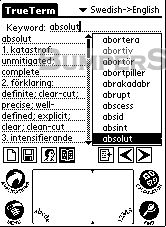 Travel Dictionary German Palm Screenshot