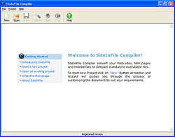 SiteInFile Compiler Screenshot