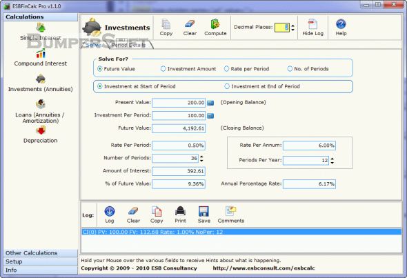 ESBFinCalc Pro Screenshot