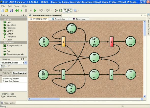 Petri .NET Simulator Screenshot
