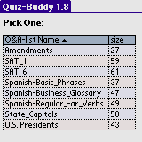 Quiz-Buddy for Palm Screenshot