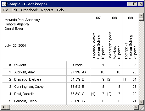 Gradekeeper (Mac) Screenshot