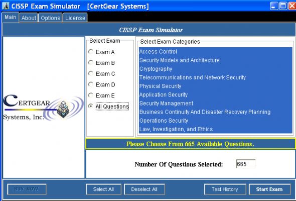 CISSP Exam Simulator Screenshot