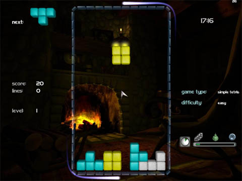 Fireplace - The Animated 3D Tetris Screenshot