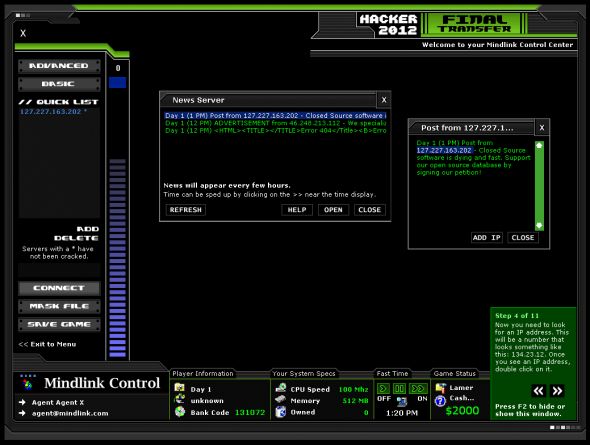 Hacker 2012 - Final Transfer Screenshot