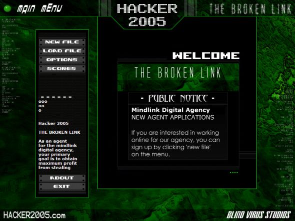 Hacker 2005: The Broken Link Screenshot