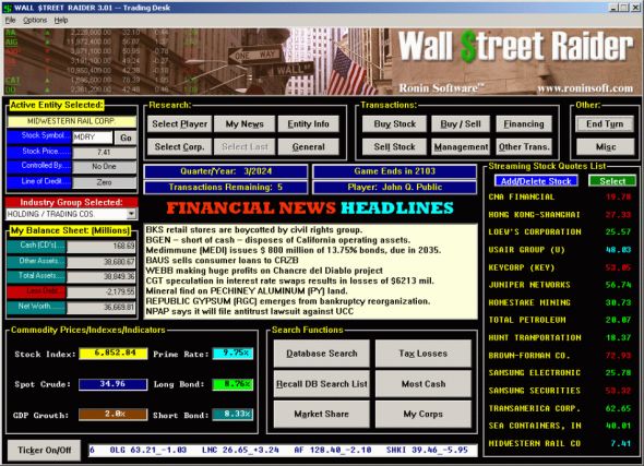 Wall Street Raider Screenshot