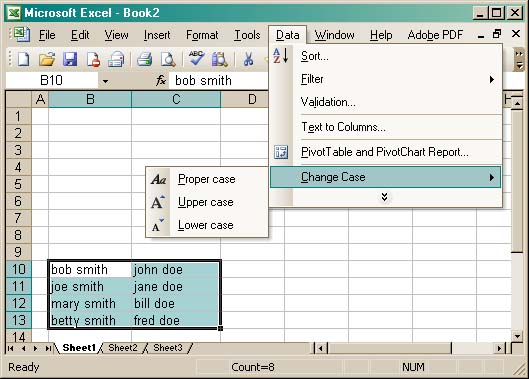Change Case for Excel Screenshot