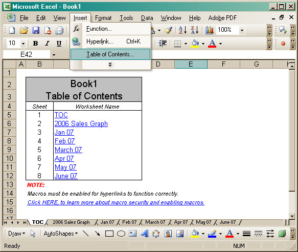 Workbook TOC Screenshot