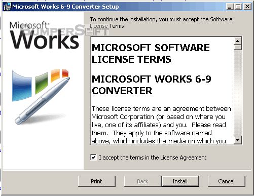 Microsoft Works 6-9 File Converter Screenshot