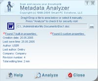 Metadata Analyzer Screenshot