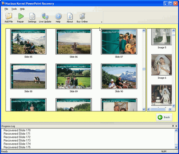 Nucleus Kernel PowerPoint Recovery Screenshot
