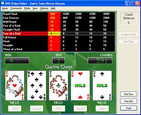 BVS Video Poker Screenshot