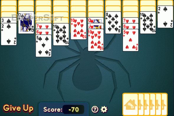 Spider Solitaire (2 suits) Screenshot