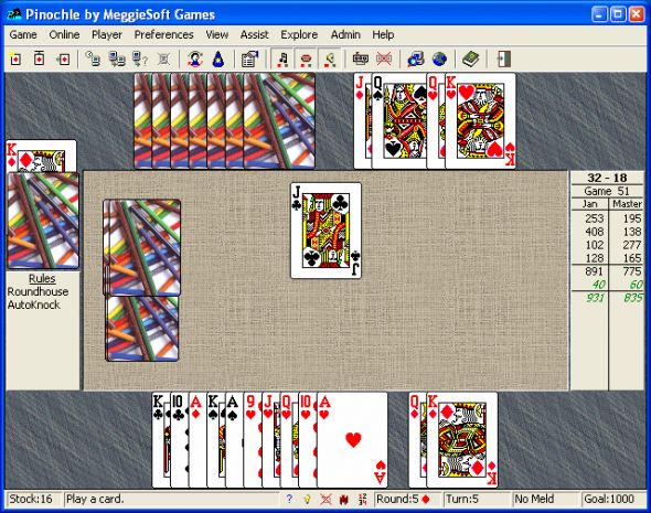 Pinochle and Bezique by MeggieSoft Games Screenshot